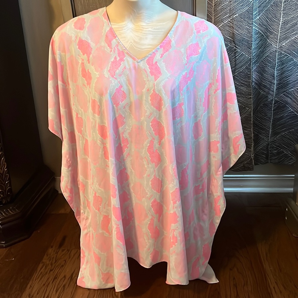 Buddy Love Gray Pink Snakeskin Print tunic  M/L
